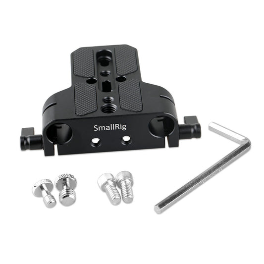 SmallRig Bottom Mount Plate with Dual 15mm Rod Clamp 1674