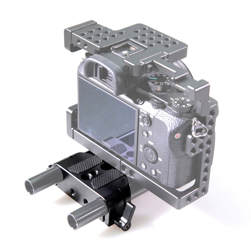 SmallRig Bottom Mount Plate with Dual 15mm Rod Clamp 1674