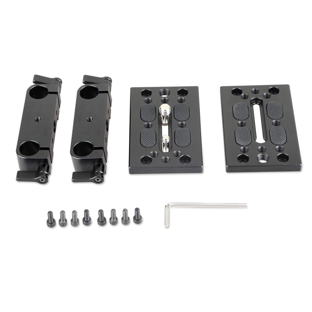 SmallRig Bottom Mount Plate with Dual 15mm Rod Clamp 1798