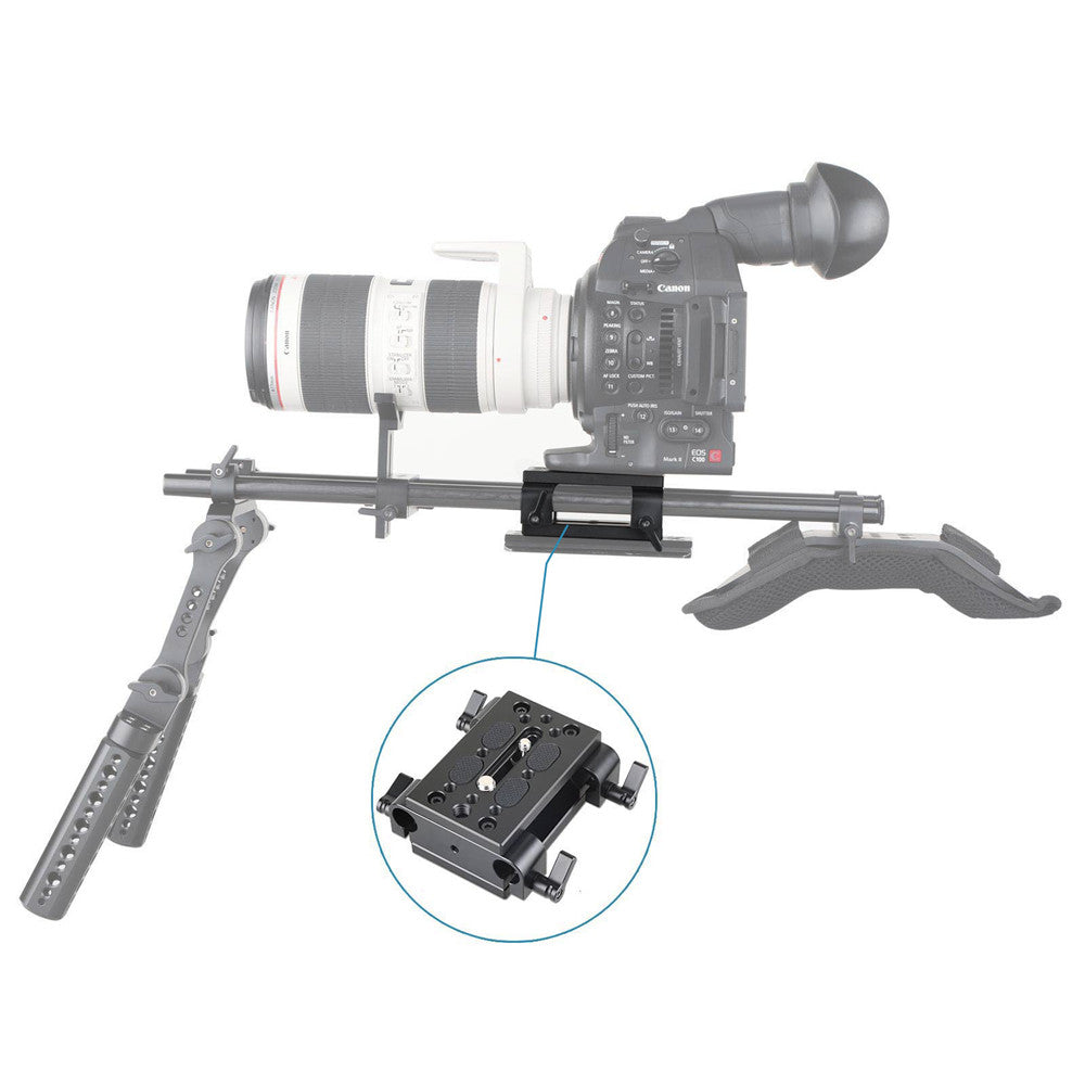 SmallRig Bottom Mount Plate with Dual 15mm Rod Clamp 1798