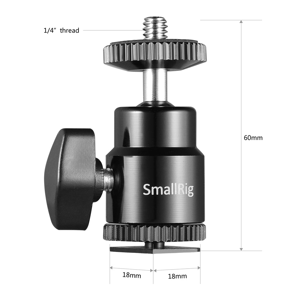 SmallRig Mounting Support Kit with 1/4"-20 Screw for Camera Hot Shoe (2pcs) 2059