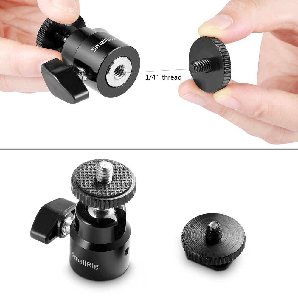 SmallRig Mounting Support Kit with 1/4"-20 Screw for Camera Hot Shoe (2pcs) 2059