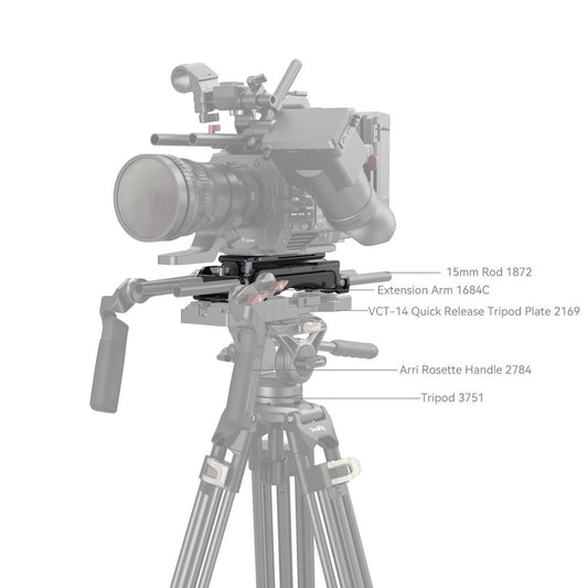 SmallRig Universal Shoulder Rig (Compatible with Sony VCT-14 Plate) 2837C