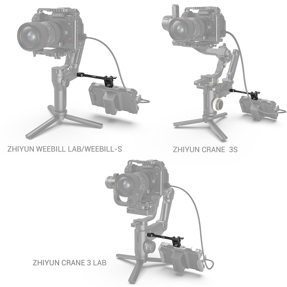 SmallRig Adjustable Monitor Support for Selected DJI and Zhiyun and Moza Stabilizers 2889