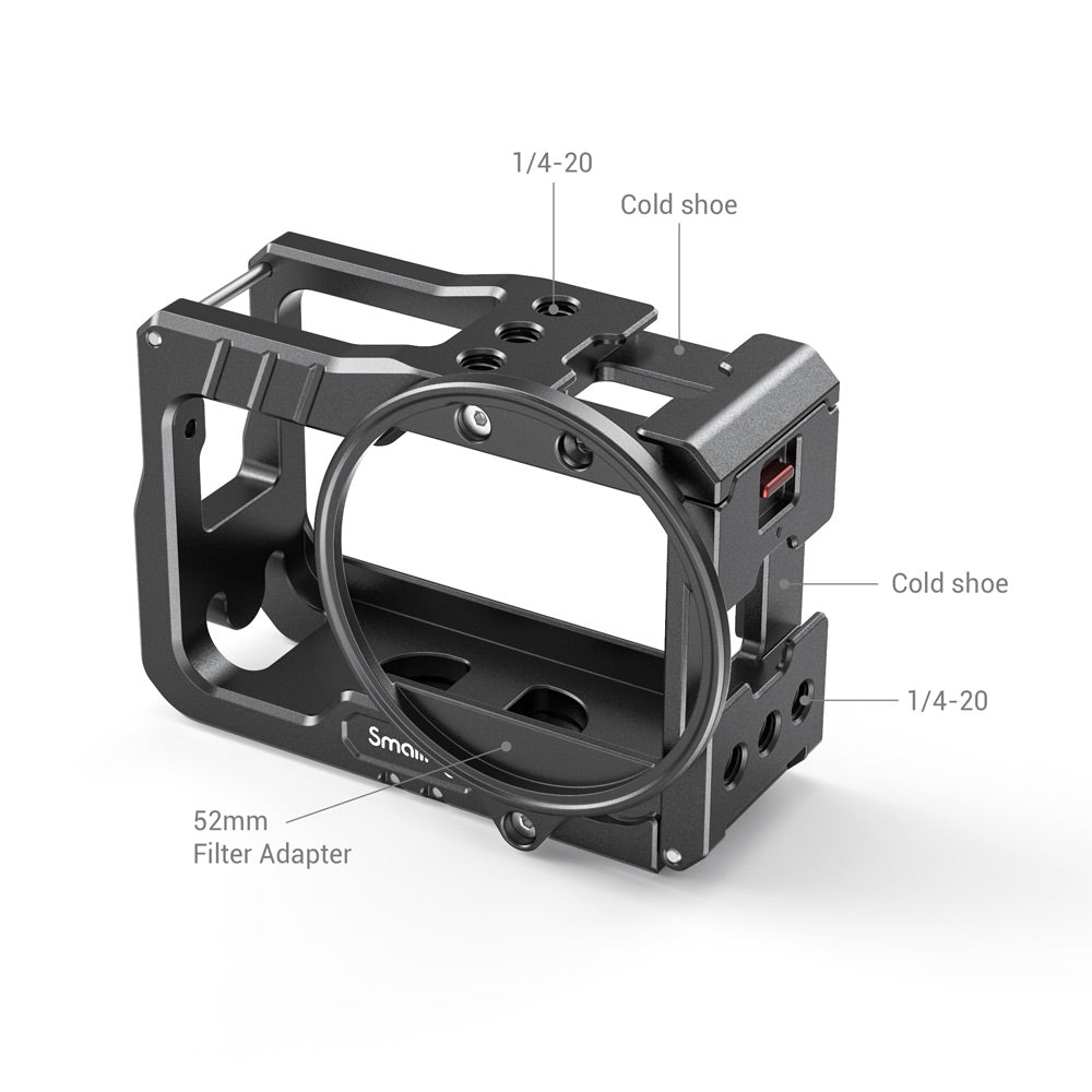 SmallRig Vlogging Cage and 52mm Filter Adapter for Insta360 ONE R 4K Edition 2901
