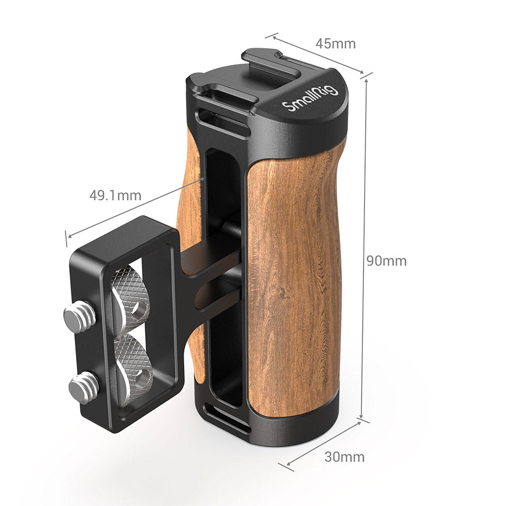 SmallRig Wooden mini Side Handle (1/4"-20 Screws) 2913