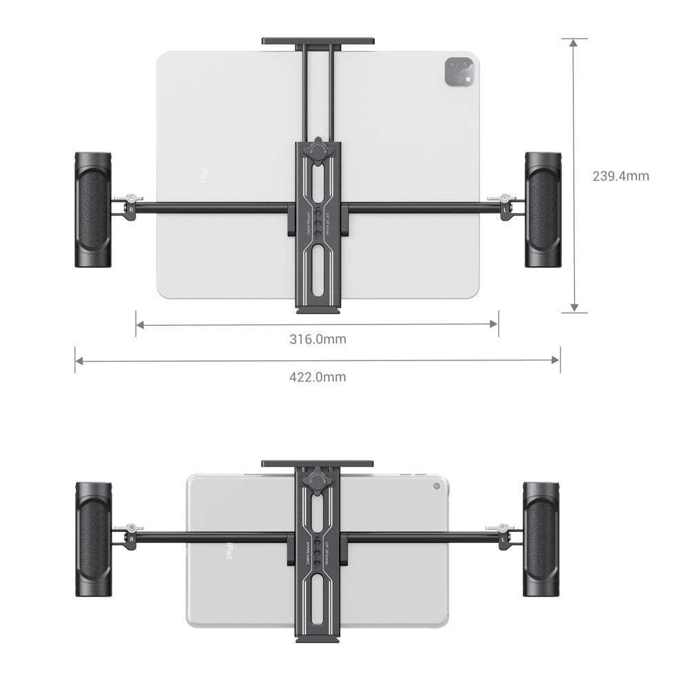 SmallRig Tablet Mounting Support with Dual Handgrips for iPad 2929B