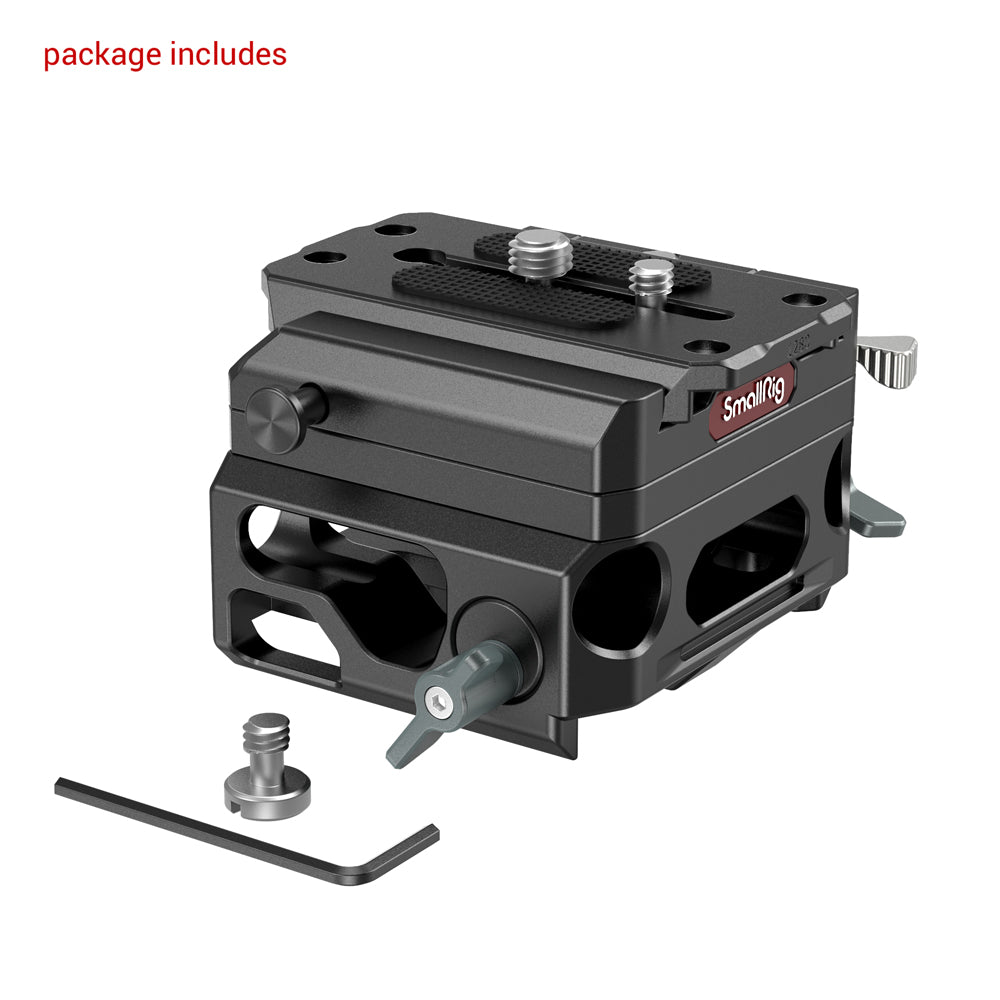 SmallRig Lightweight Bottom Mount Plate with Dual 15mm Rod Support System (Magnesium Alloy) 3067