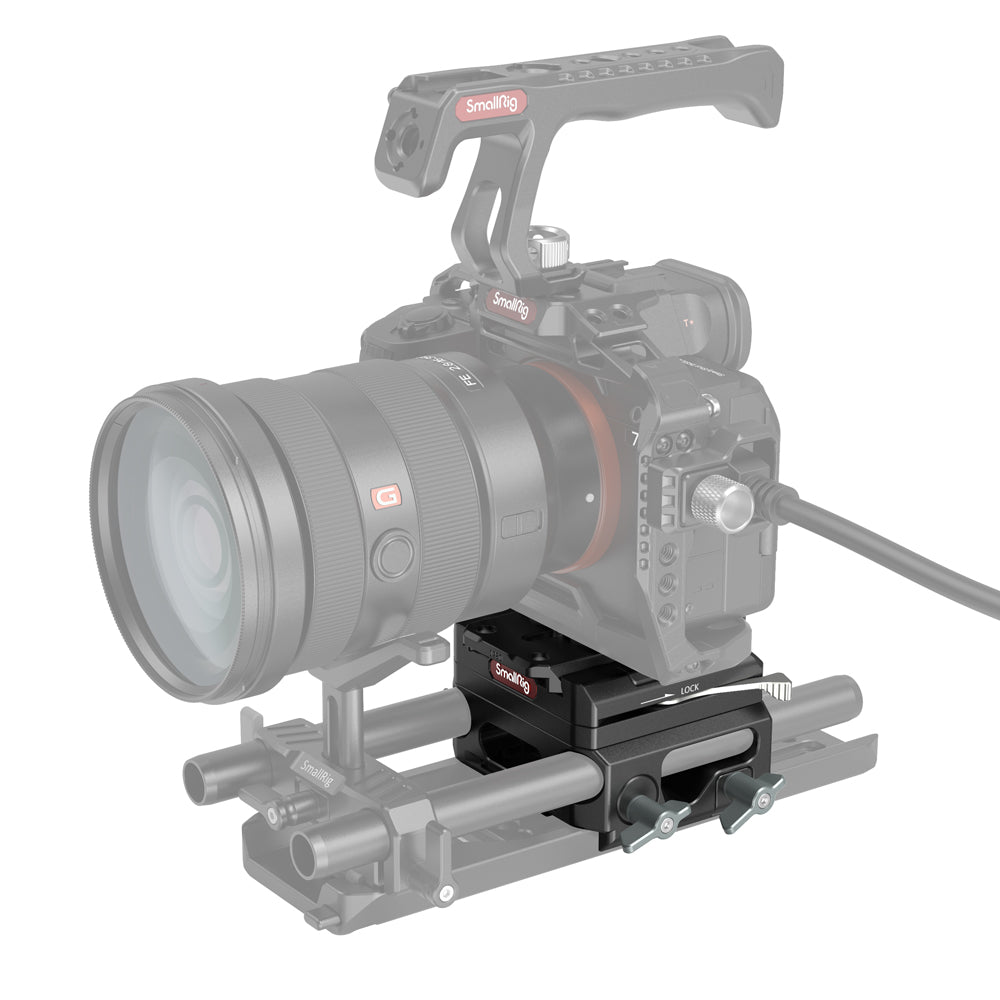 SmallRig Lightweight Bottom Mount Plate with Dual 15mm Rod Support System (Magnesium Alloy) 3067