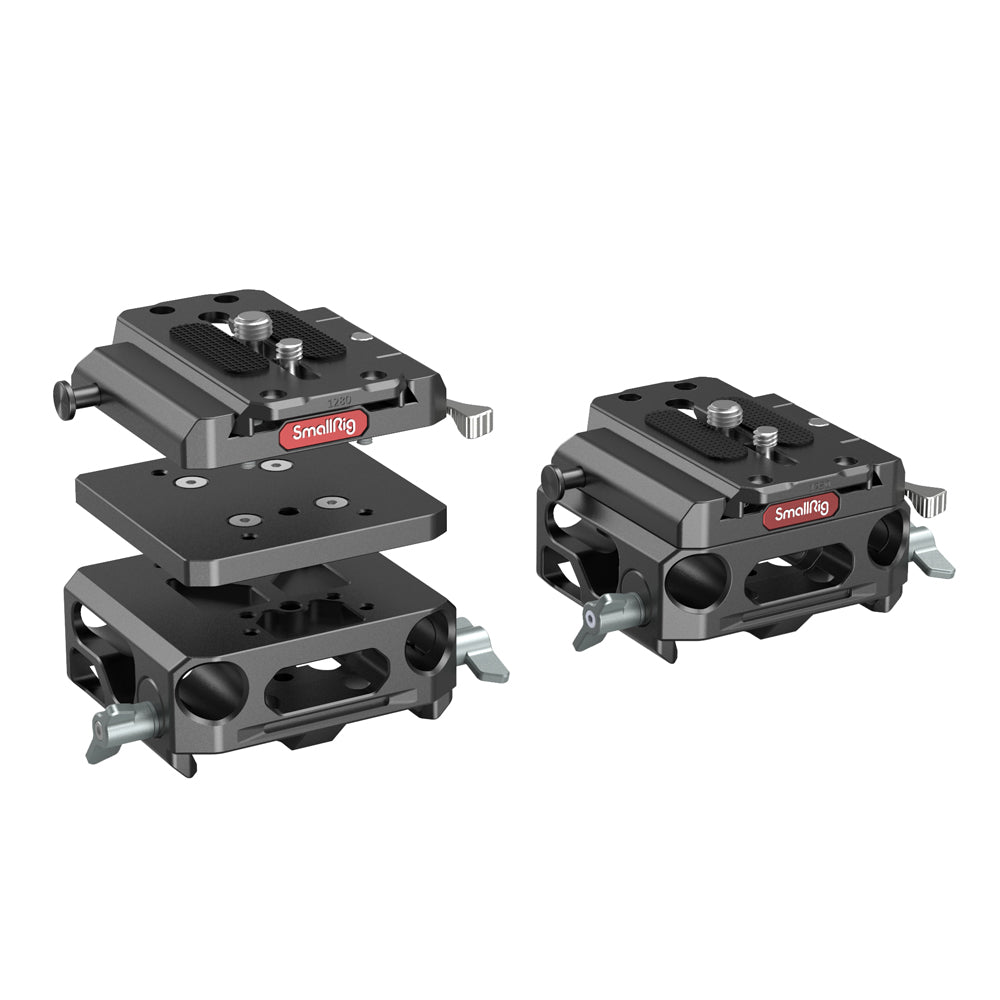 SmallRig Lightweight Bottom Mount Plate with Dual 15mm Rod Support System (Magnesium Alloy) 3067