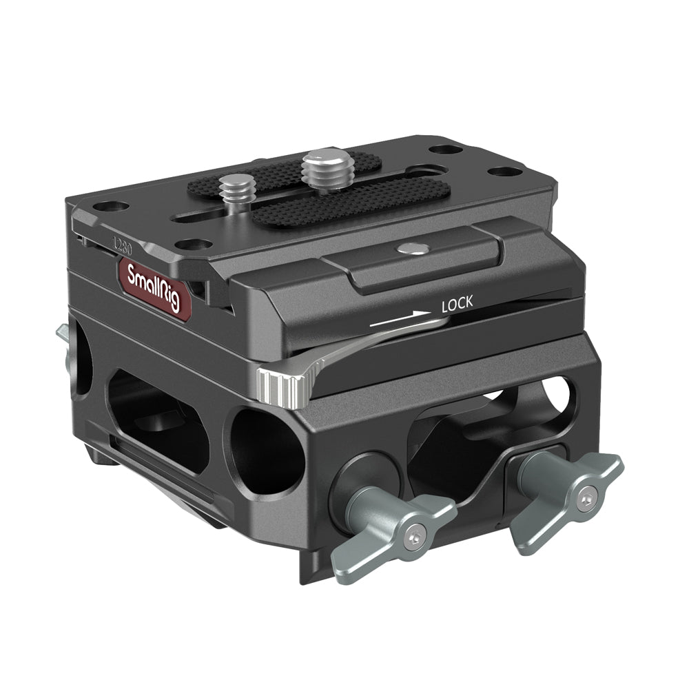 SmallRig Lightweight Bottom Mount Plate with Dual 15mm Rod Support System (Magnesium Alloy) 3067