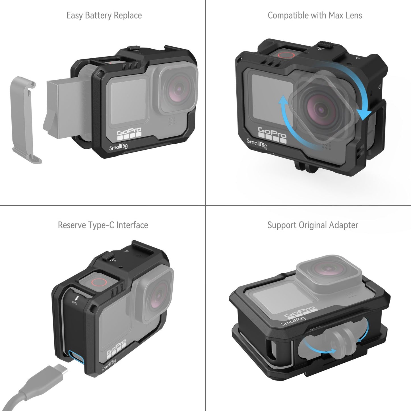 SmallRig Cage Kit for GoPro Hero 12 / 11 / 10 / 9 Black 3083C