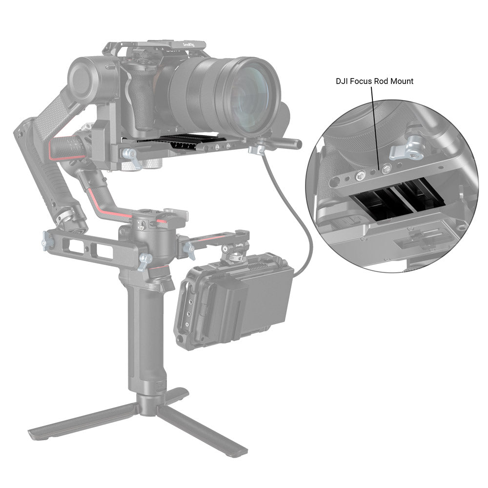 SmallRig Manfrotto Quick Release Plate for DJI RS 2 / RSC 2 / Ronin-S / RS 3 / RS 3 Pro Stabilizers 3158B