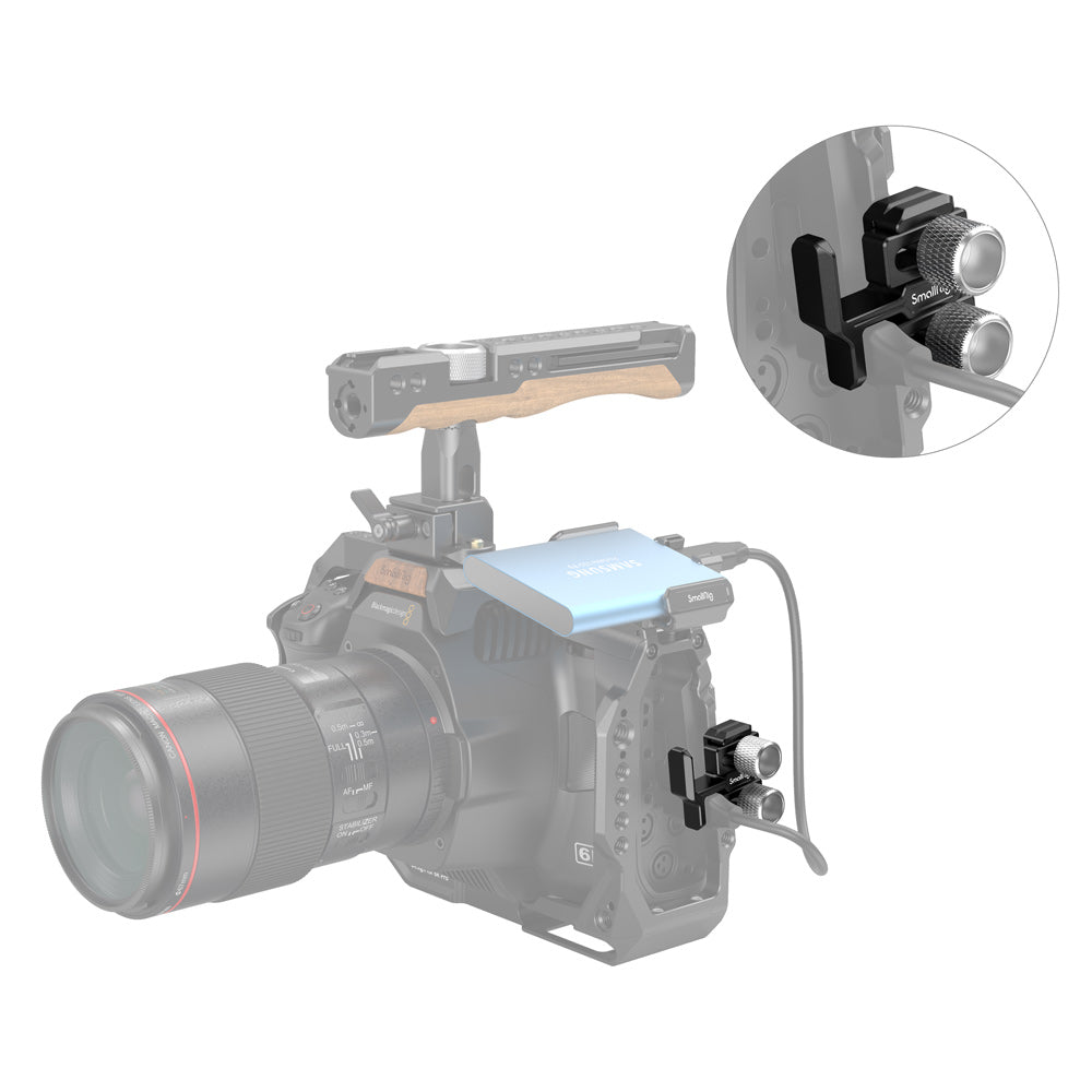 SmallRig HDMI and USB-C Cable Clamp for BMPCC 6K Pro Cage 3271