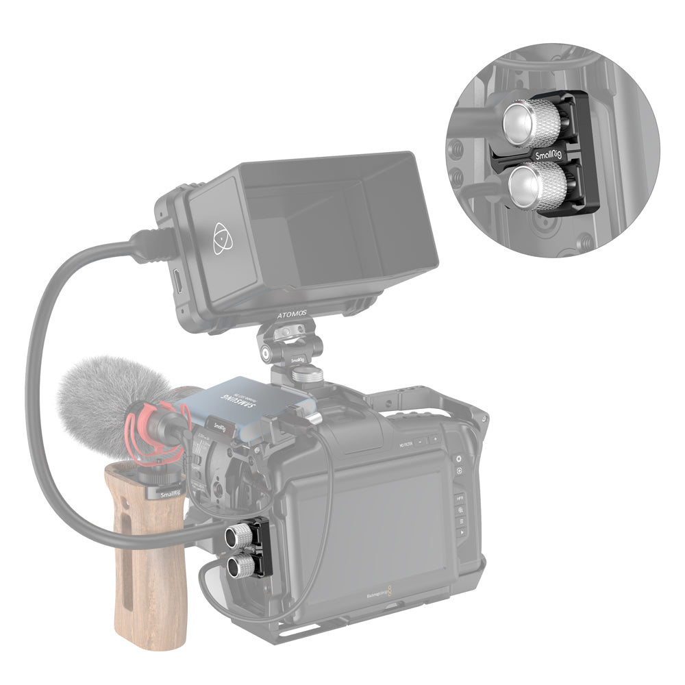 SmallRig HDMI and USB-C Cable Clamp for BMPCC 6K Pro Cage 3271