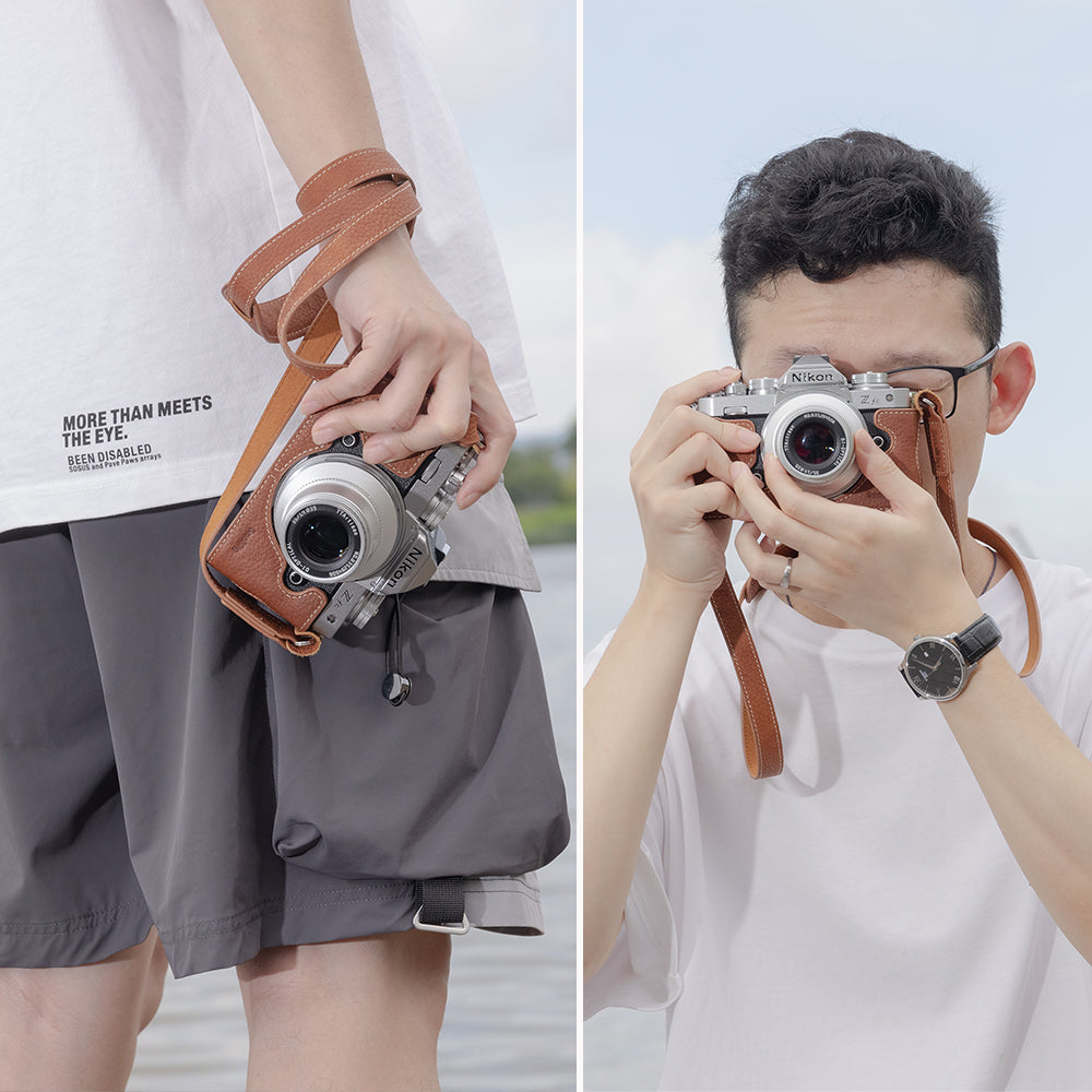 SmallRig Half Camera Leather Case Kit with Shoulder Strap for Nikon Z fc 3481