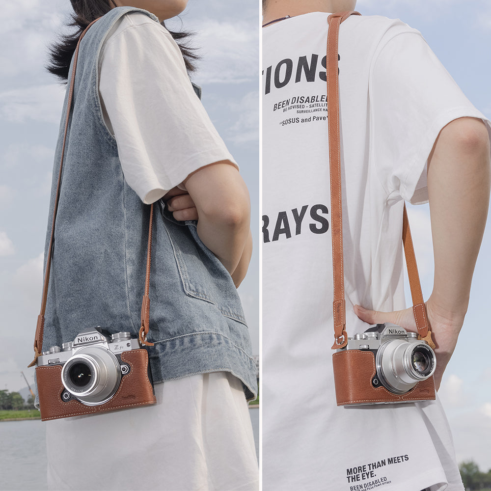 SmallRig Half Camera Leather Case Kit with Shoulder Strap for Nikon Z fc 3481