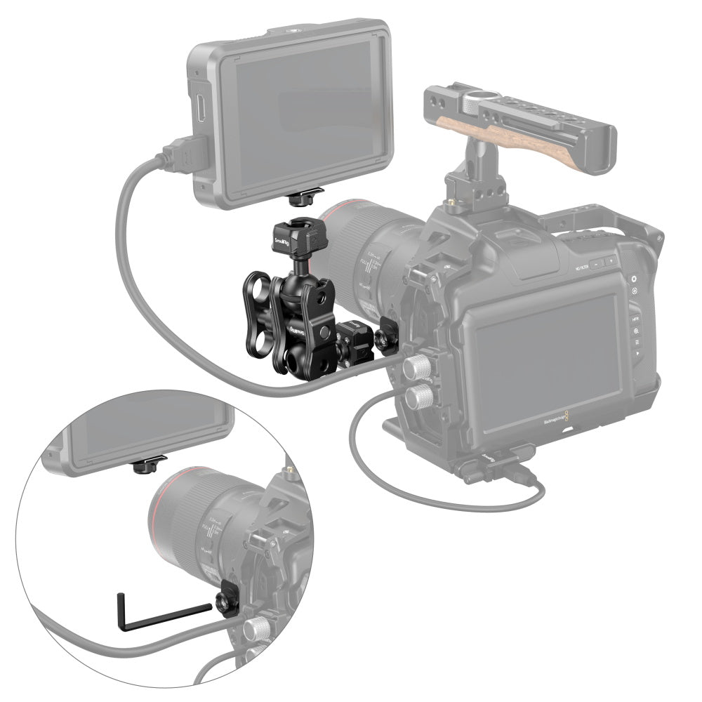 SmallRig Drop-in HawkLock mini Magic Arm with Quick Release Ball Head 3515B