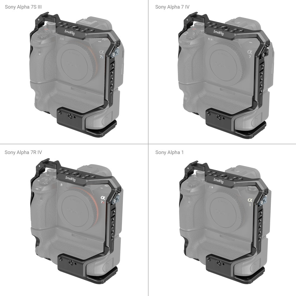 SmallRig Cage for Sony Alpha 7R V / Alpha 7 IV / Alpha 7S III / Alpha 7R IV / Alpha 1 with VG-C4EM Battery Grip 3594