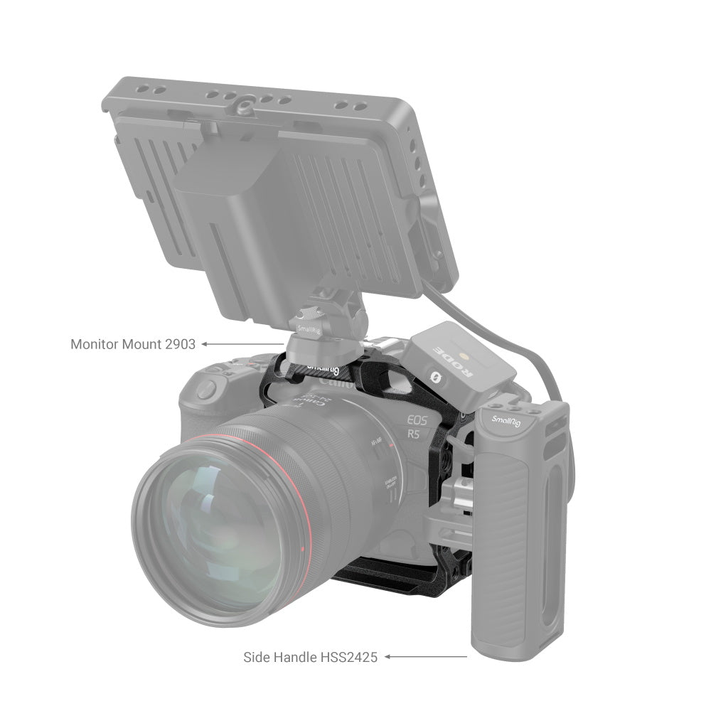 SmallRig “Black Mamba“ Half Cage / Cable Clamp for Canon EOS R5/R6/R5 C 3656