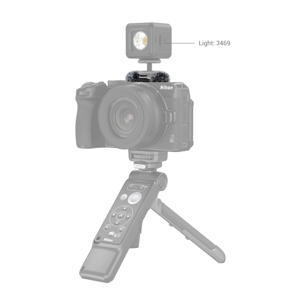 SmallRig Furry Windscreen with Cold Shoe Adapter for Nikon Z 30 3859