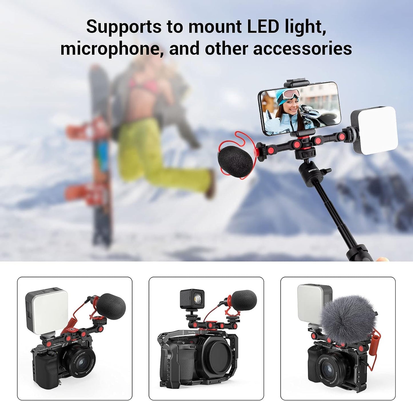 SmallRig Dual Cold Shoe Magic Arm 3483B