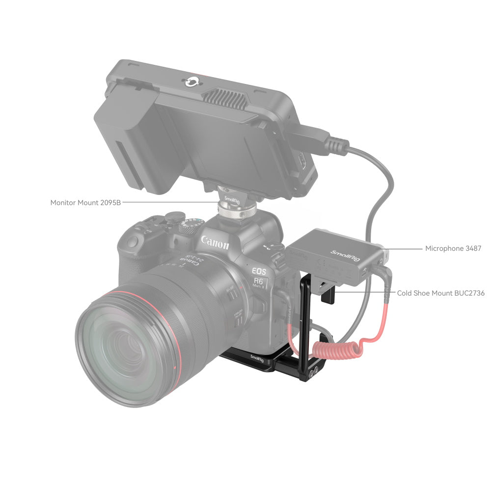 SmallRig L-Shape Mount Plate for Canon EOS R6 Mark II / R5 / R5 C / R6 4160