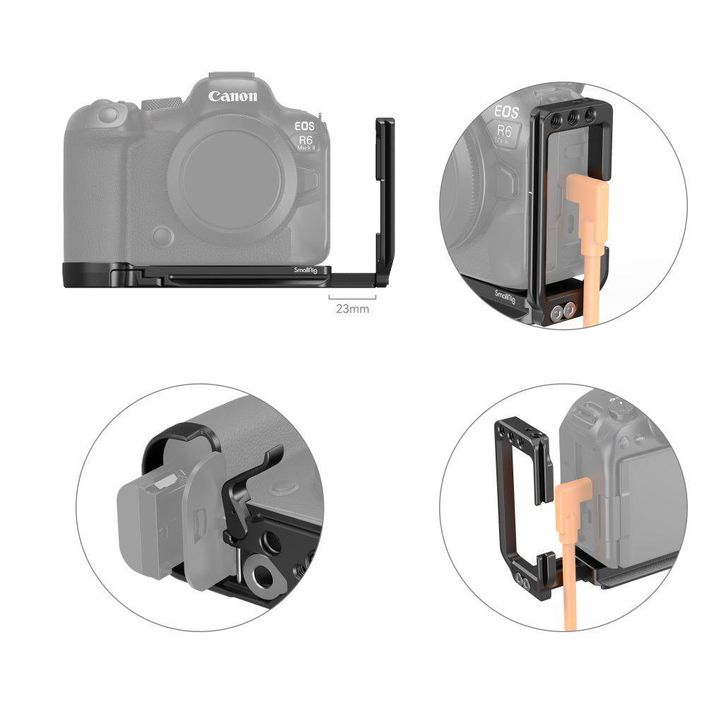 SmallRig L-Shape Mount Plate for Canon EOS R6 Mark II / R5 / R5 C / R6 4160