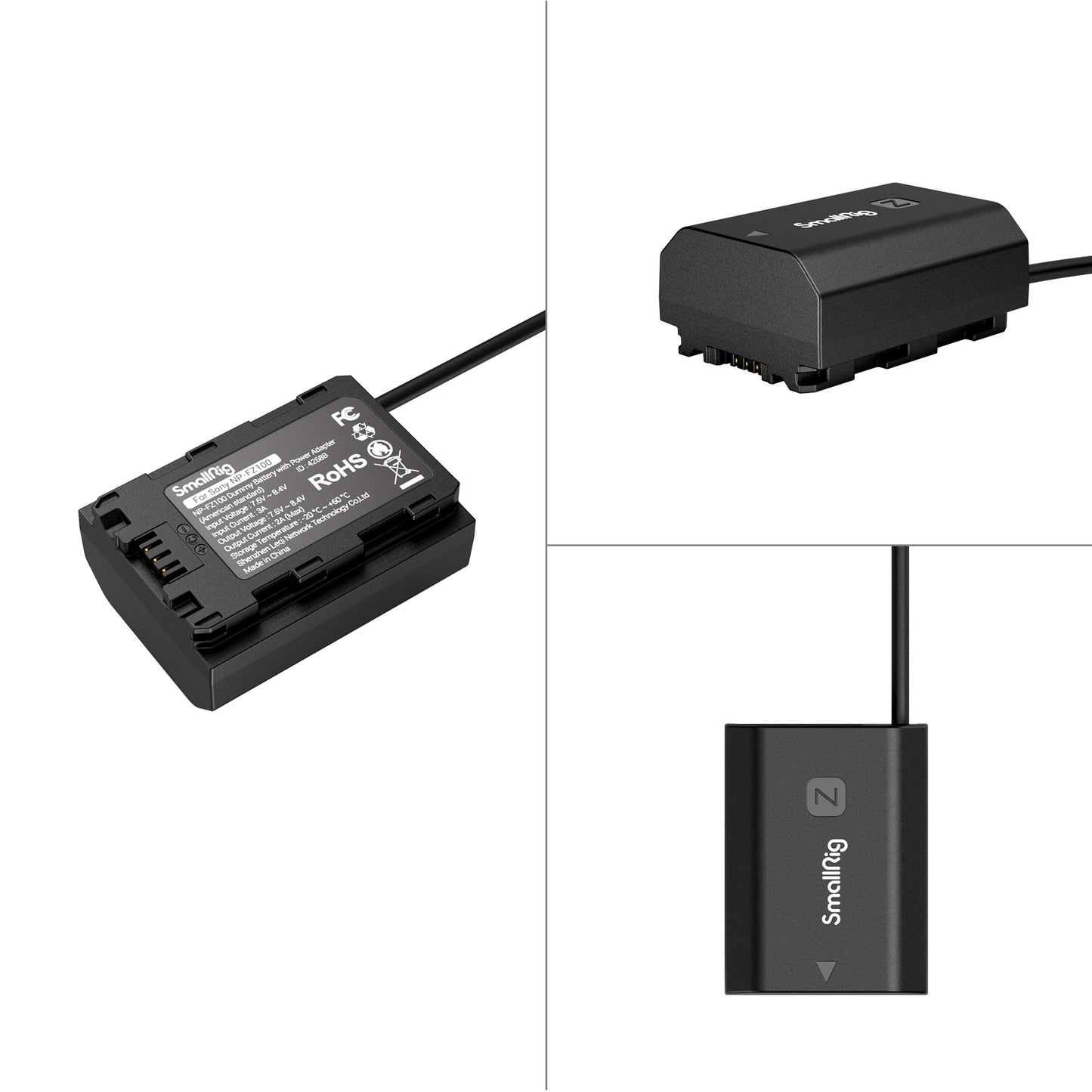 SmallRig NP-FZ100 Dummy Battery with Power Adapter (American standard) 4268BSold in the U.S. & Canada Only