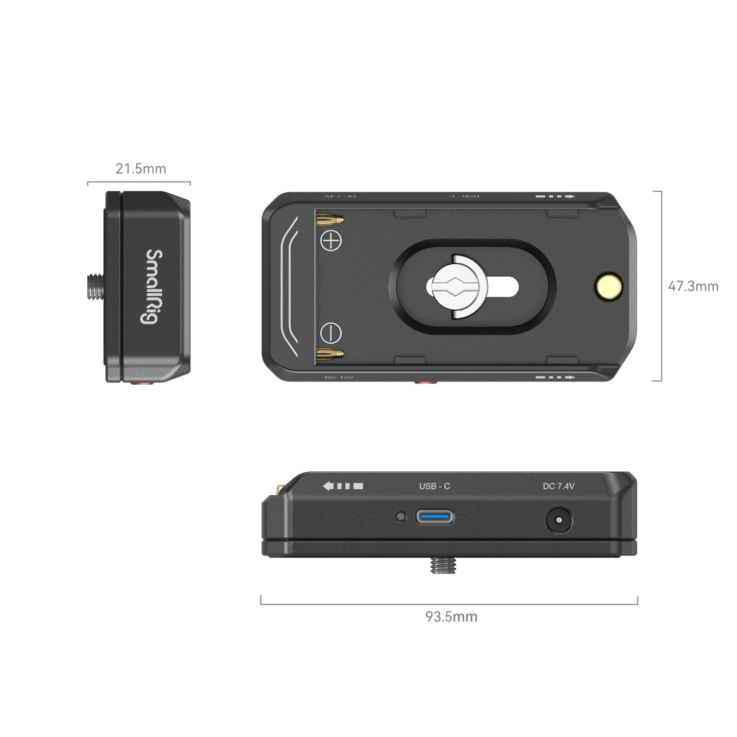 SmallRig NP-F Battery Adapter Mount Plate Kit for Canon EOS R5 / R5C and BMPCC 4K / 6K / 6K Pro (Advanced Edition) 4340
