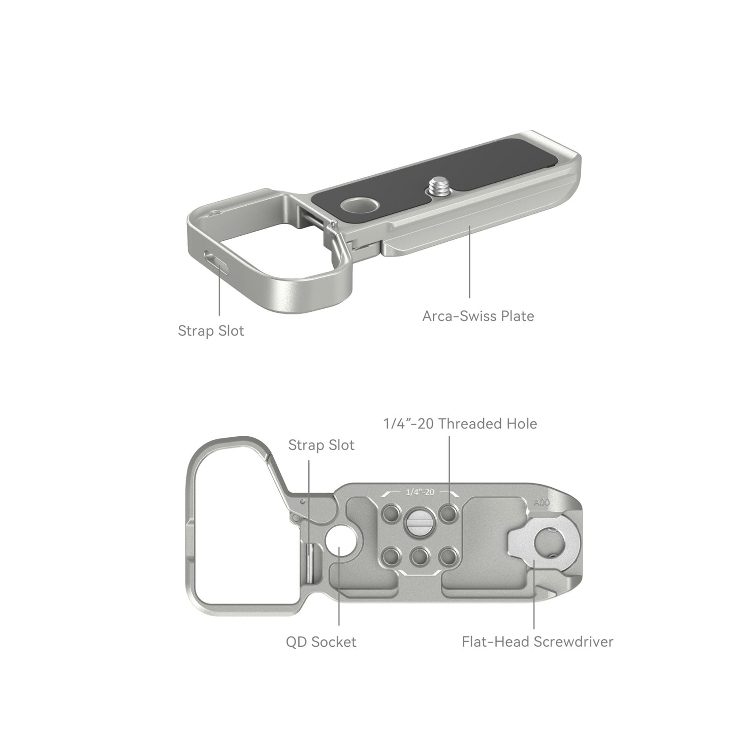 SmallRig Bottom Mount Plate for Sony Alpha 7C II / Alpha 7CR(Silver) 4439