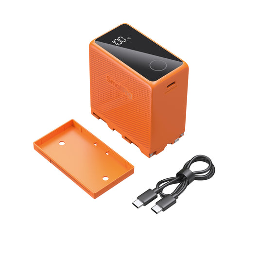 SmallRig USB-C Rechargeable Camera Battery for Sony NP-F970 (Orange) 4576