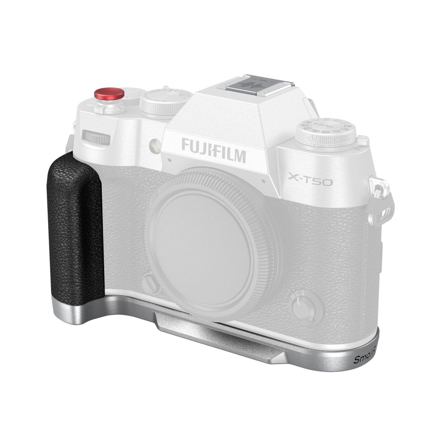 SmallRig L-Shape Mount Plate with Handle for FUJIFILM X-T50 (Silicone/Silver) 4713C