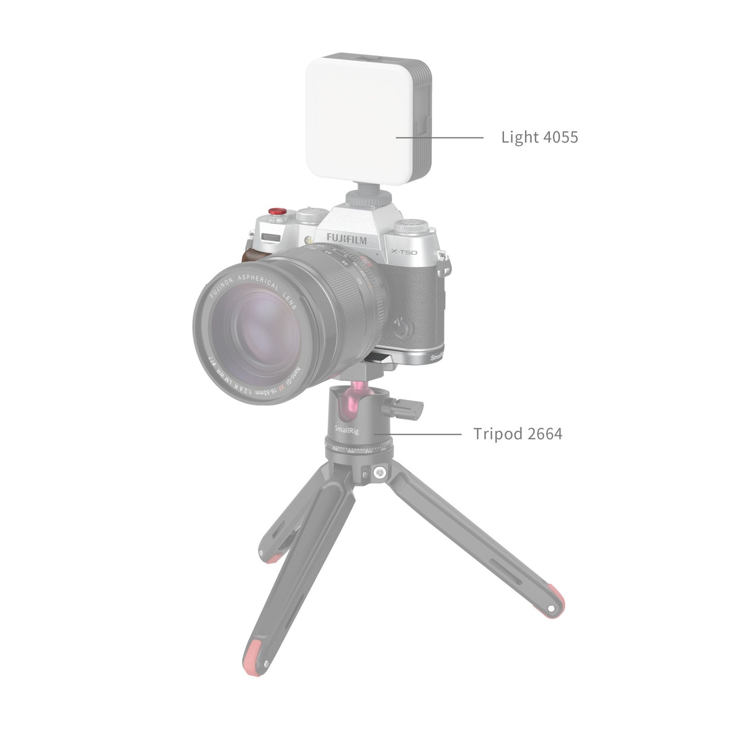 SmallRig L-Shape Mount Plate with Handle for FUJIFILM X-T50 (Silver) 4735B