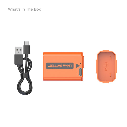 SmallRig USB-C Rechargeable Camera Battery for Sony NP-FW50 (Orange) 4965