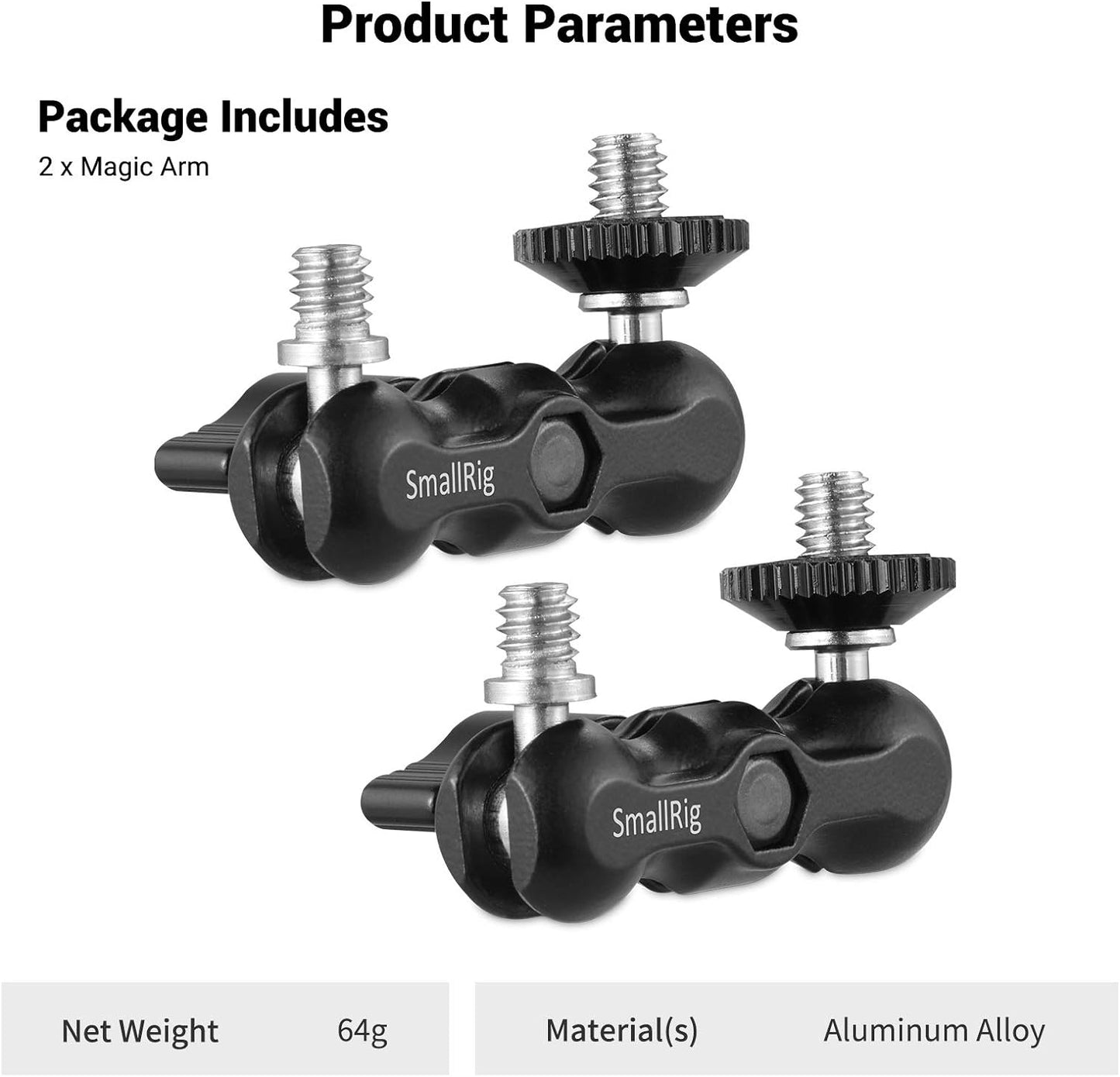 SmallRig Universal Magic Arm with Small Ball Head (2pcs) 2158