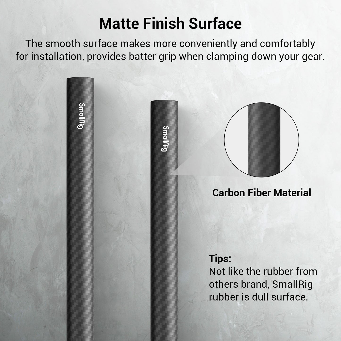 SmallRig 15mm Carbon Fiber Rod (20cm / 8in) (2pcs) 870