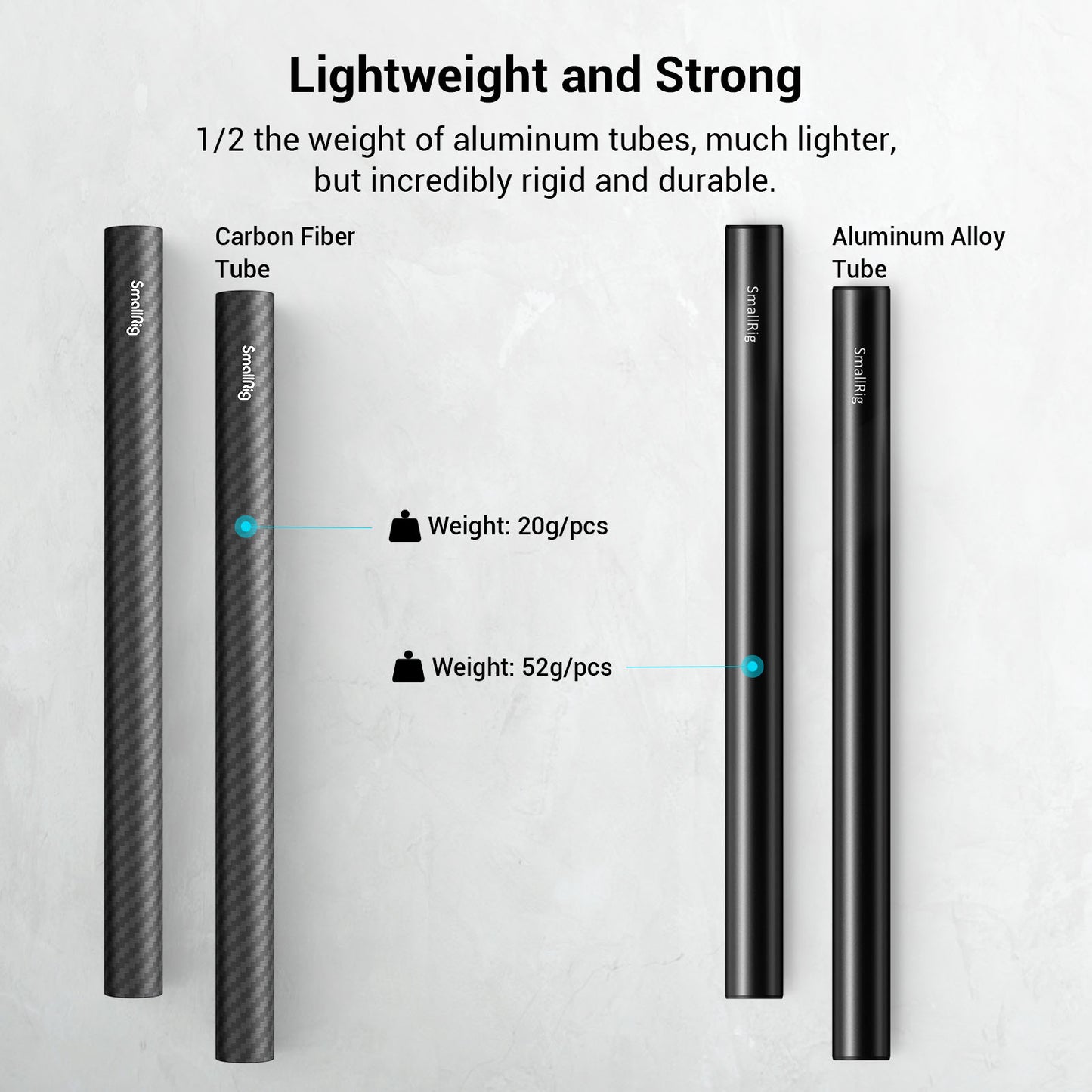 SmallRig 15mm Carbon Fiber Rod (20cm / 8in) (2pcs) 870