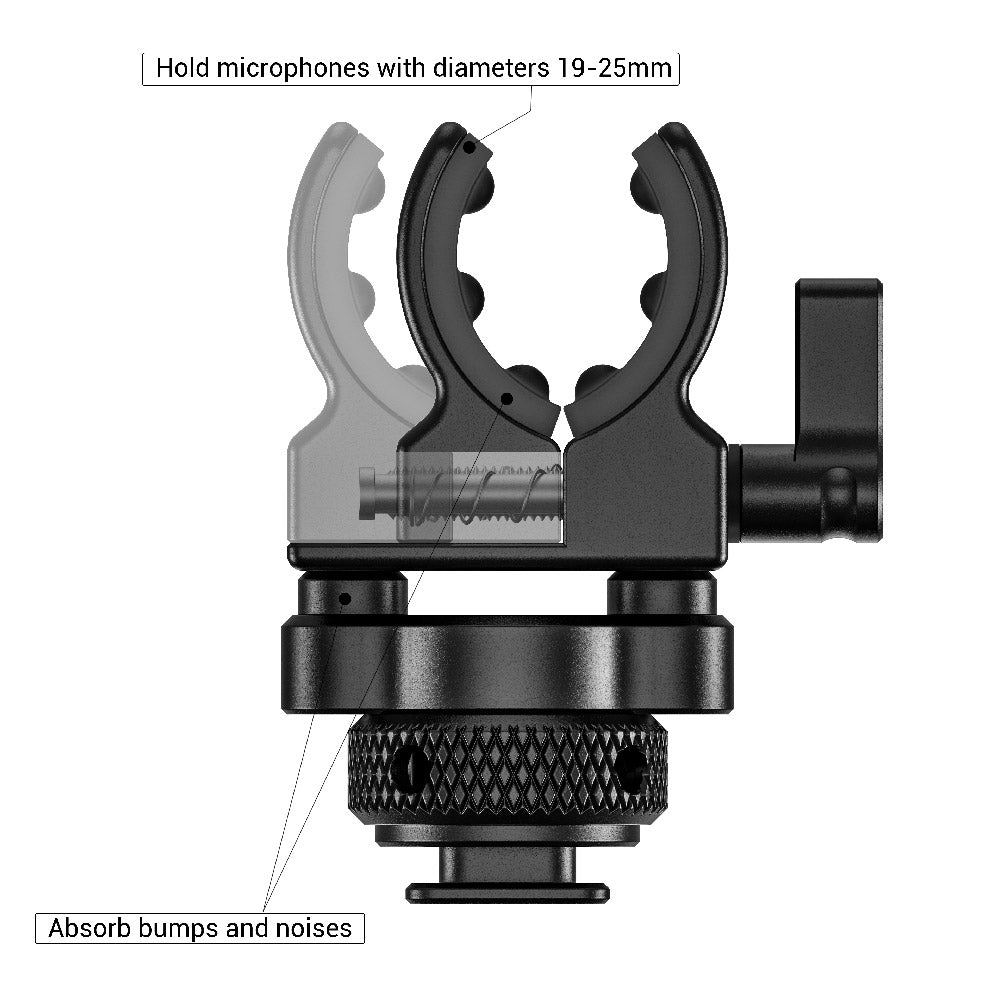 SmallRig Shotgun Microphone Support with Cold Shoe BSM2352
