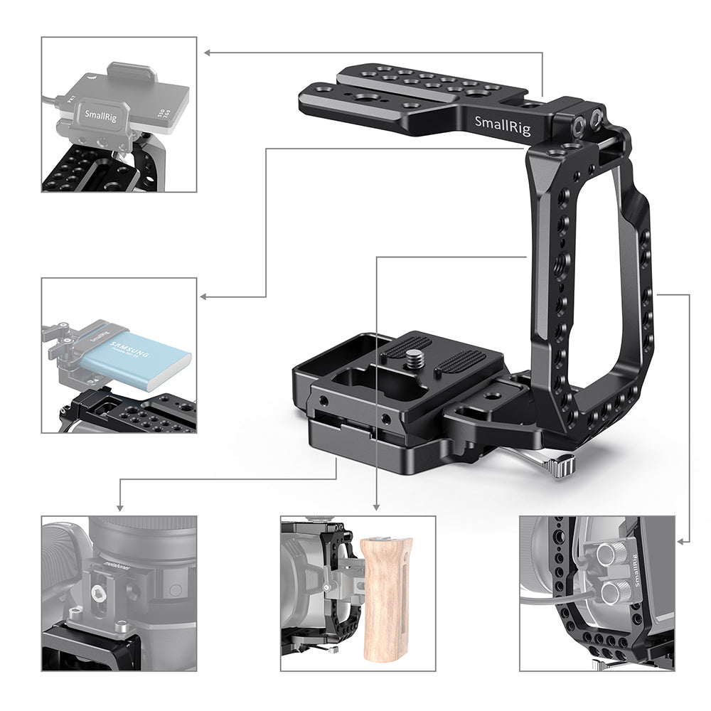 SmallRig QR Half Cage for Blackmagic Design Pocket Cinema Camera 4K 6K CVB2255B