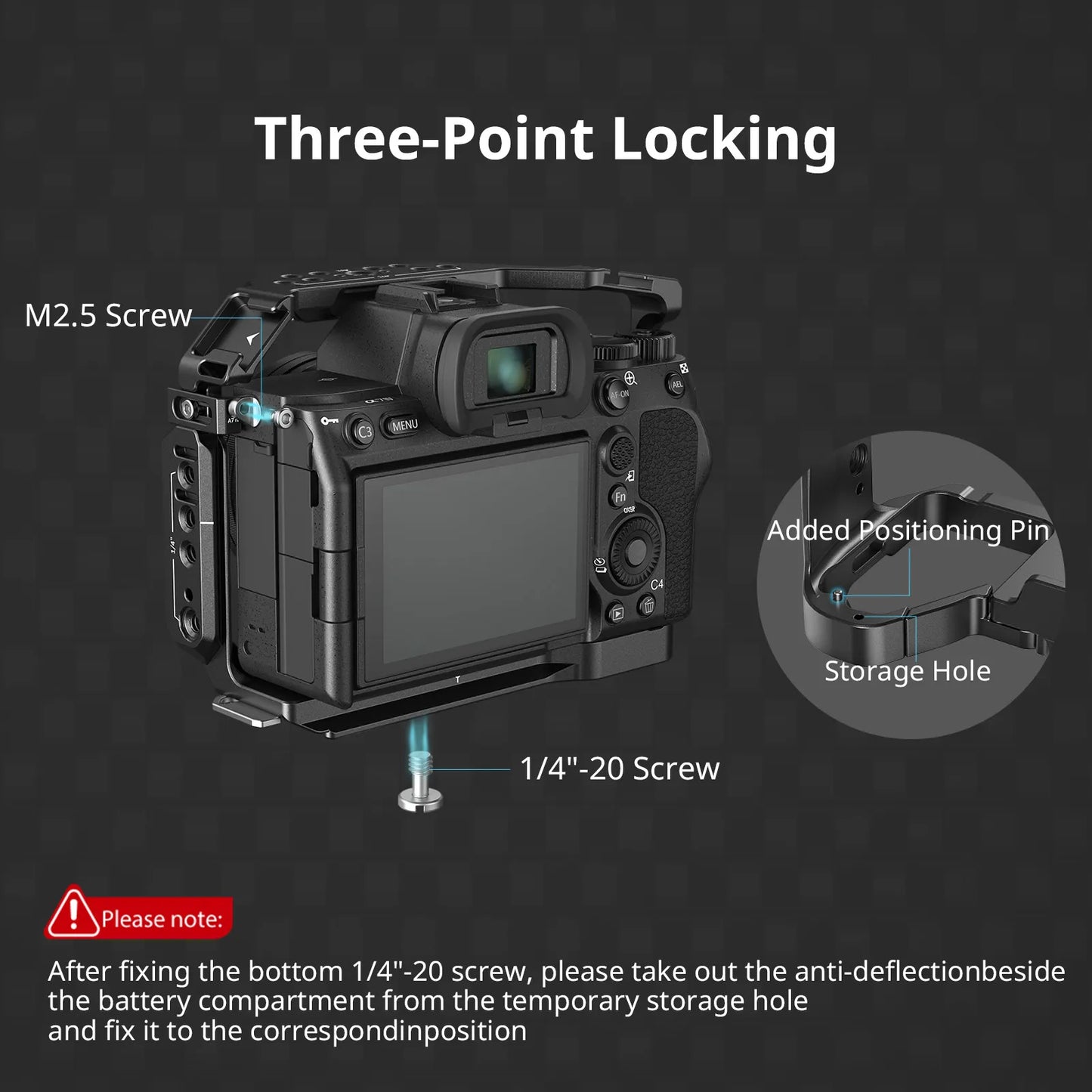 Full Camera Cage for Sony Alpha 7R V/Alpha 7 IV/Alpha 7 S III/Alpha 1/Alpha 7R IV