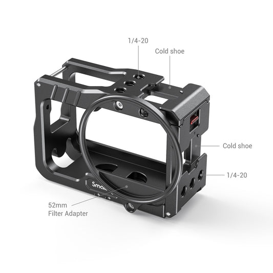 SmallRig Vlogging Cage and 52mm Filter Adapter for Insta360 ONE R 4K Edition 2901