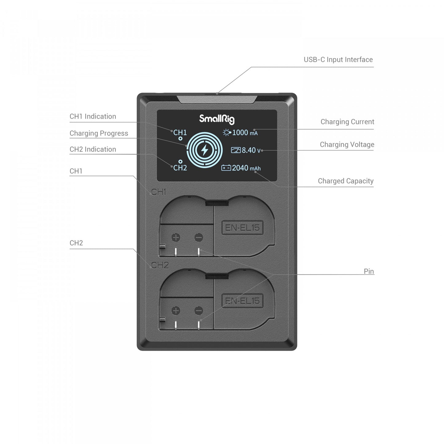 SmallRig EN-EL15 Camera Battery and Charger Kit 3820B