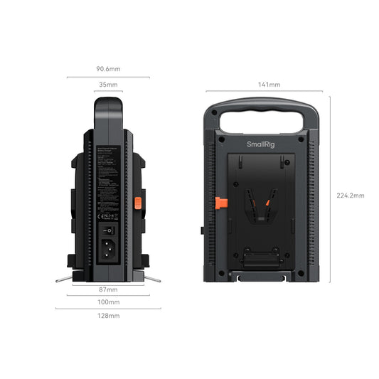SmallRig Dual Channel V-Mount Battery Charger (American Standard) 4450