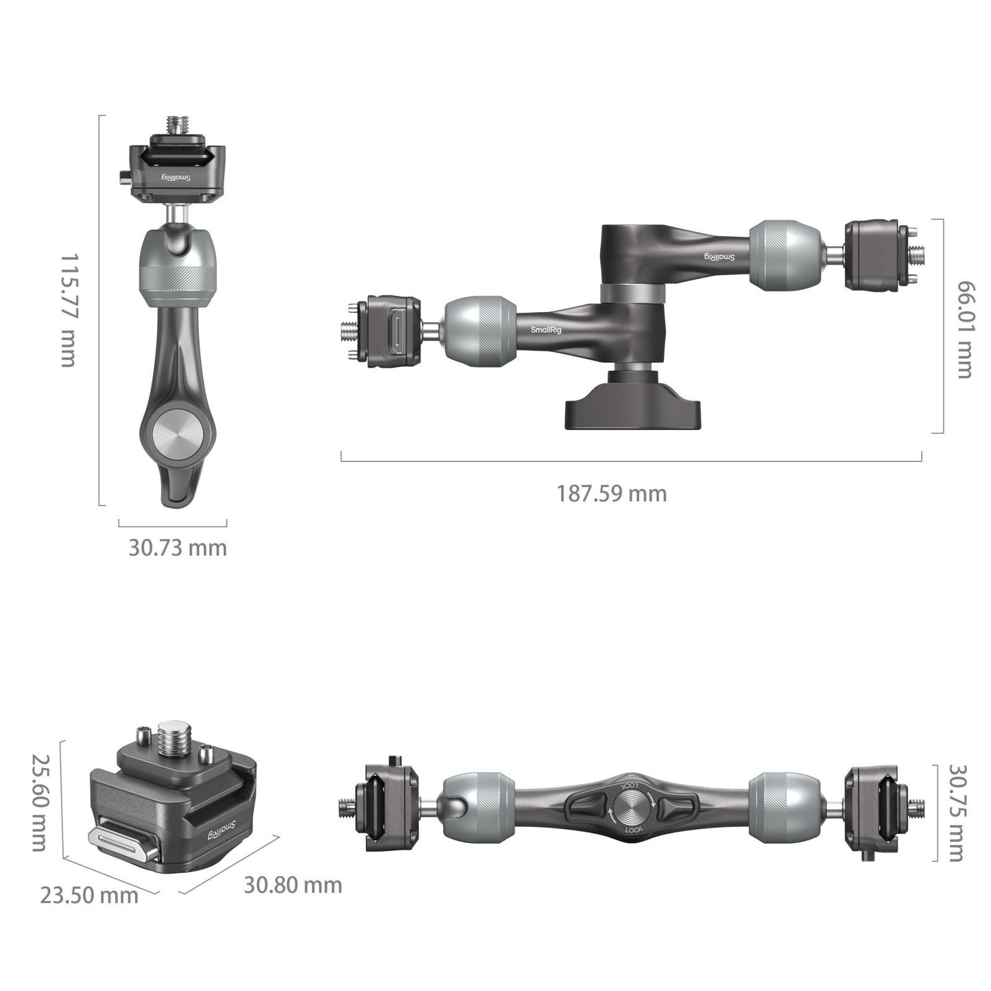 SmallRig HawkLock H21 Quick Release Rosette Magic Arm (7") 4490