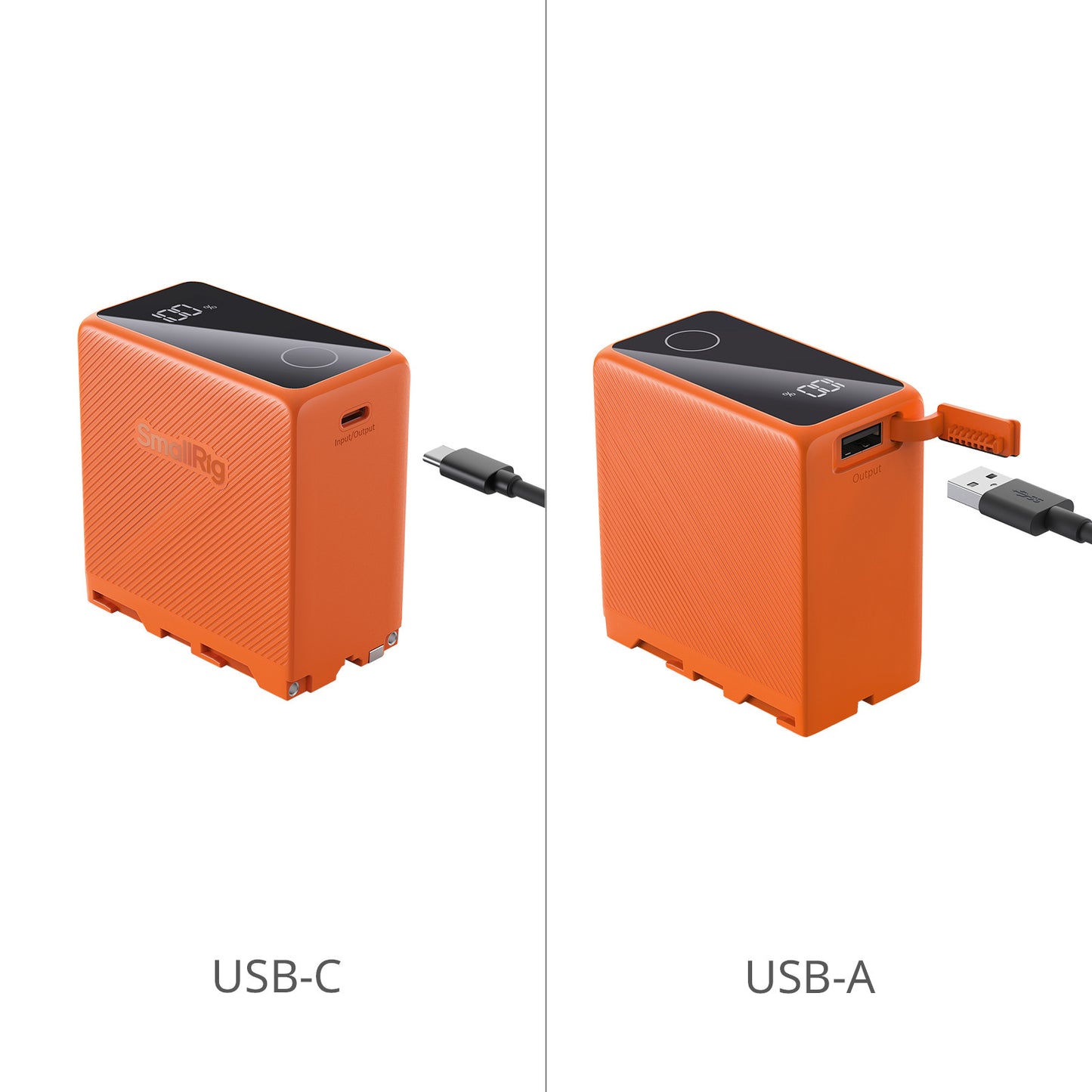 SmallRig USB-C Rechargeable Camera Battery for Sony NP-F970 (Orange) 4576