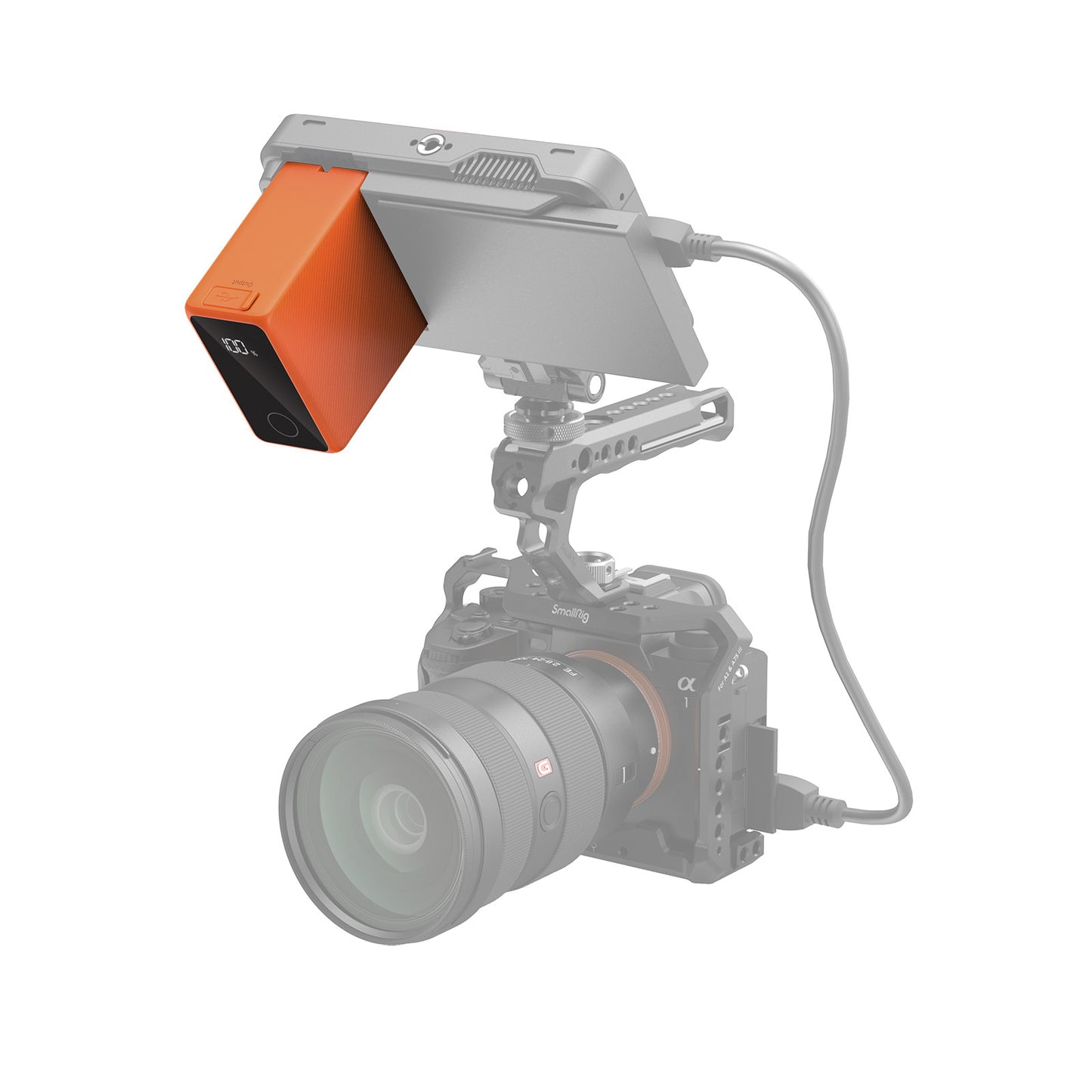 SmallRig USB-C Rechargeable Camera Battery for Sony NP-F970 (Orange) 4576