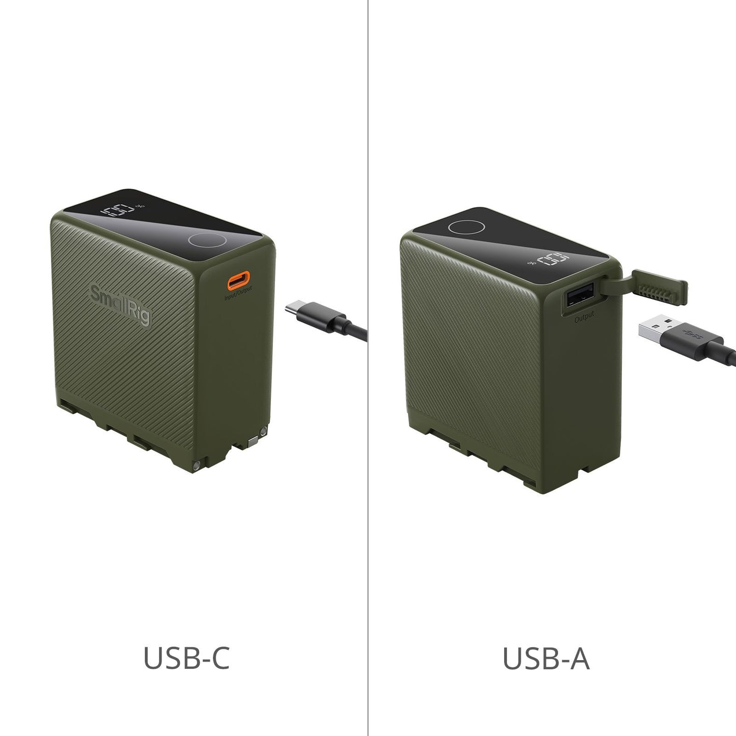 SmallRig USB-C Rechargeable Camera Battery for Sony NP-F970 (Green) 4577