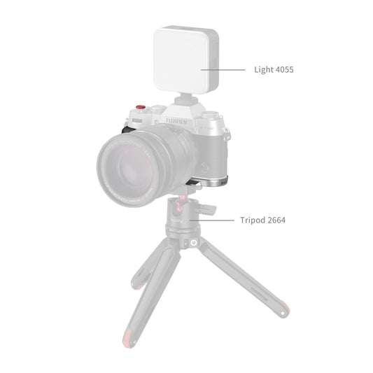 SmallRig L-Shape Mount Plate with Handle for FUJIFILM X-T50 (Silicone/Silver) 4713C