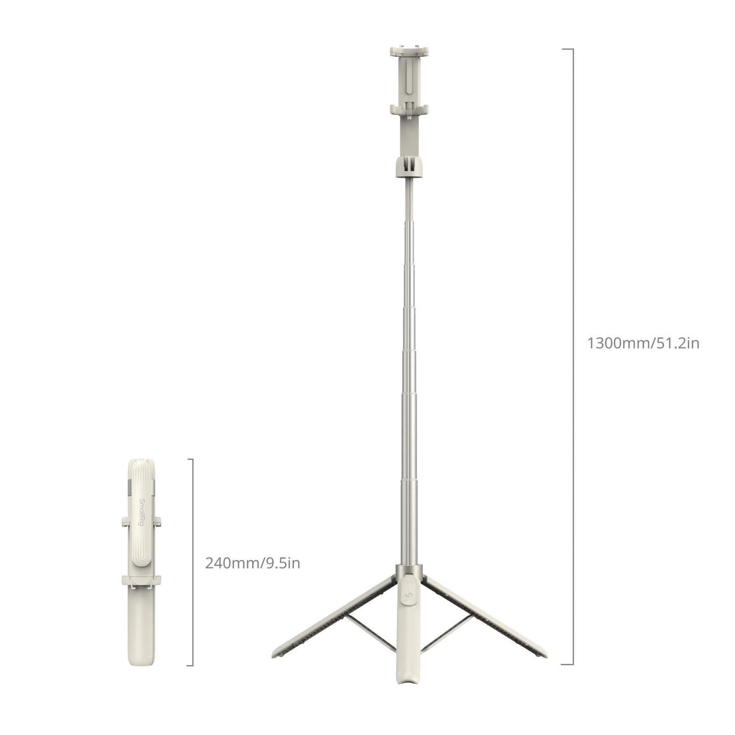 SmallRig Portable Selfie Stick Tripod ST-25 White 4730